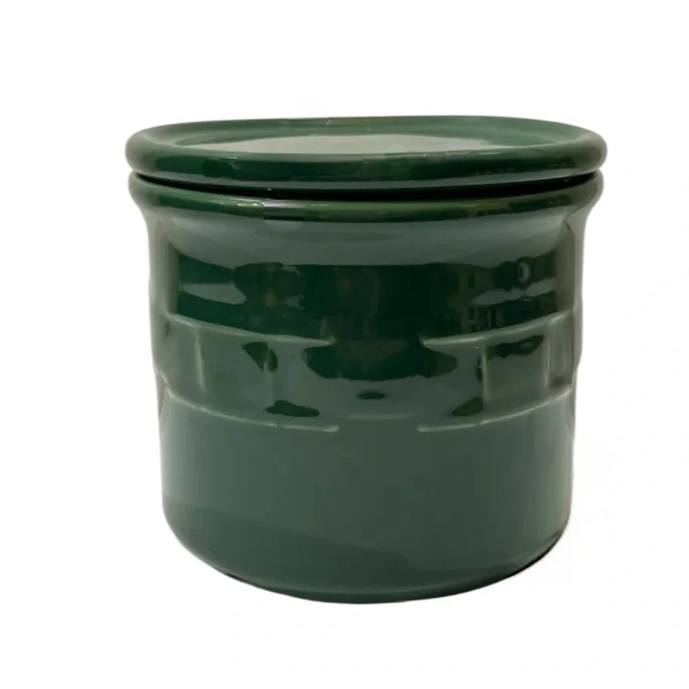 Vintage Longaberger Pottery Forest Green Woven Traditions 4